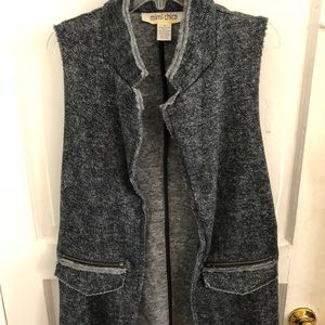 Nordstrom Cotton herringbone vest with zip pockets